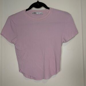 Zara Light Pink Short Sleeve Top